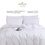 Hallmark Premium Hotel Quality Long-Staple Cotton 1200 Thread Count White Bed Sheet