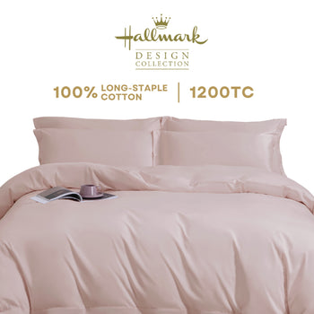 Hallmark Simplicity Long-Staple Cotton Bed Linen - Lotus Pink Color
