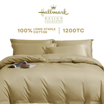 Hallmark Simplicity Long-Staple Cotton Bed Linen - Khaki Color