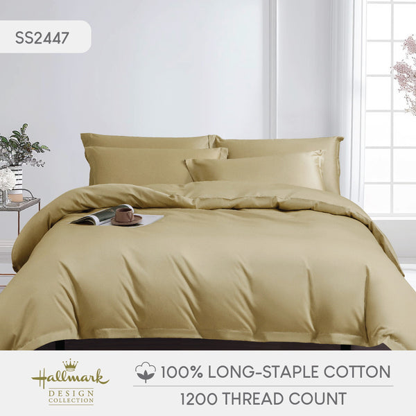 Long-Staple Cotton Bed Sheet – 1200TC - Khaki