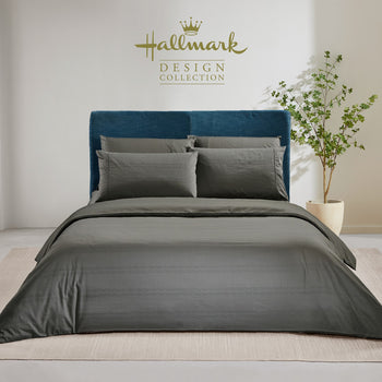 Long-Staple Cotton Bed Sheet – 1200TC Dobby Dark Grey