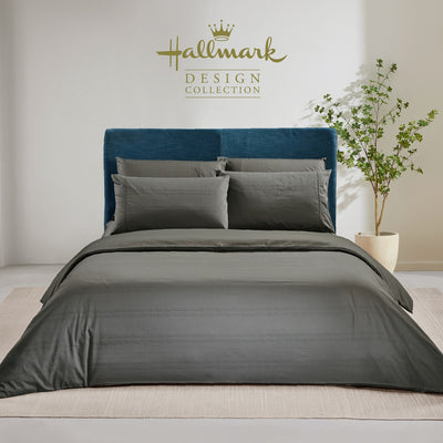 Long-Staple Cotton Bed Sheet – 1200TC Dobby Dark Grey