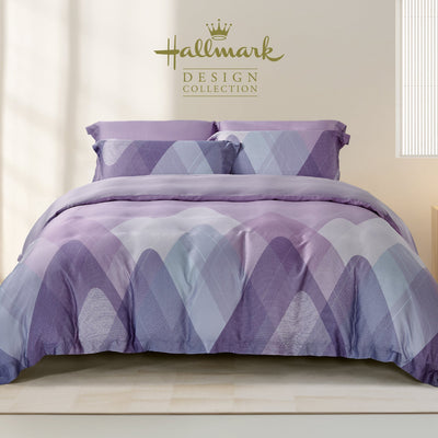 Hallmark Morbida Pure Tencel 1500TC Print Bed Linen - Geometric Purple