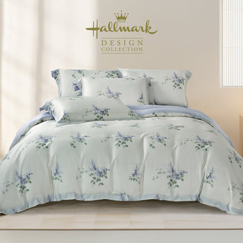 Hallmark Morbida Pure Tencel 1500TC Print Bed Linen - Floral Blue