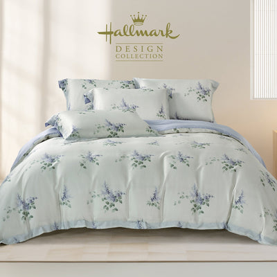 Hallmark Morbida Pure Tencel 1500TC Print Bed Linen - Floral Blue