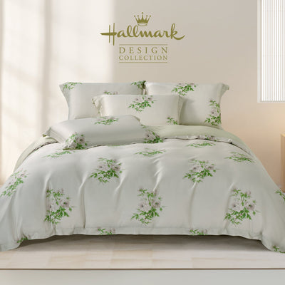 Hallmark Morbida Pure Tencel 1500TC Print Bed Linen - Floral Green