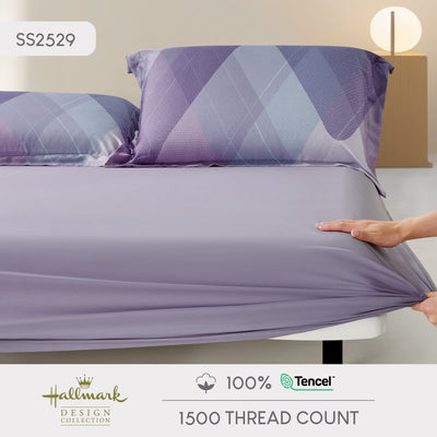 Pure Tencel - 1500TC Geometric Purple