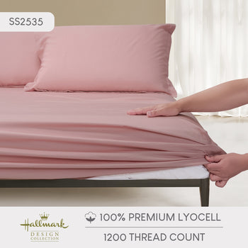 Hallmark Lyocell Fitted Sheet Set - Pink
