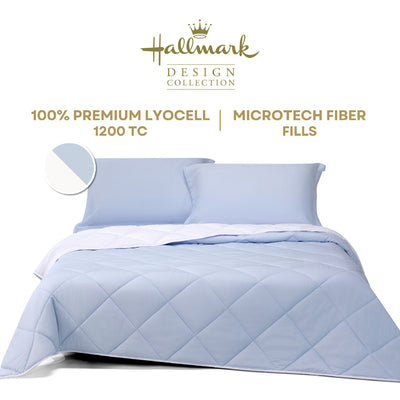 Hallmark Lyocell Comforter Quilt - Sky Blue