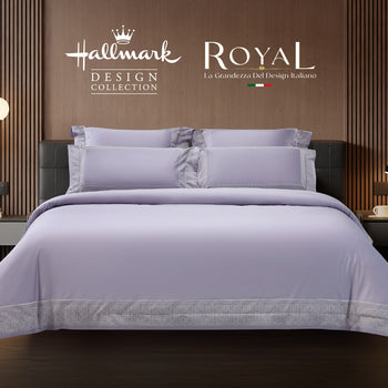 Hallmark Royal Egyptian Cotton Bed Sheet - 1500TC - Purple Lace