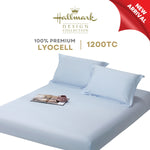 Hallmark Lyocell Fitted Sheet Set - Sky Blue