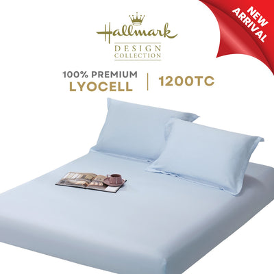 Hallmark Lyocell Fitted Sheet Set - Sky Blue