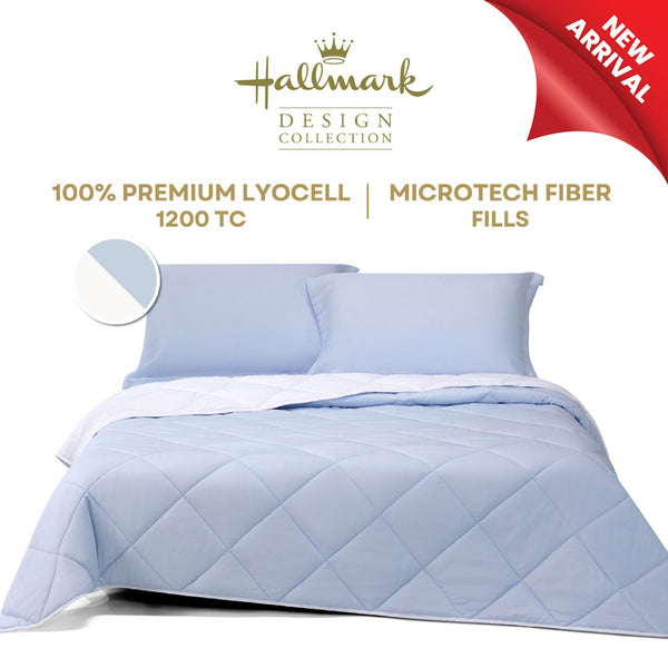 Hallmark Lyocell Comforter Quilt - Sky Blue