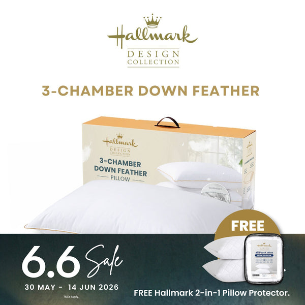 Hallmark Feather Down 3-Chamber Pillow