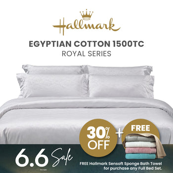 Hallmark Royal Egyptian Cotton 1500TC Laced/Emb - White