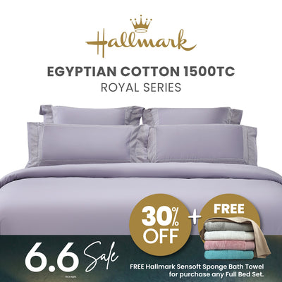 Hallmark Royal Egyptian Cotton 1500TC Laced/Emb - Purple