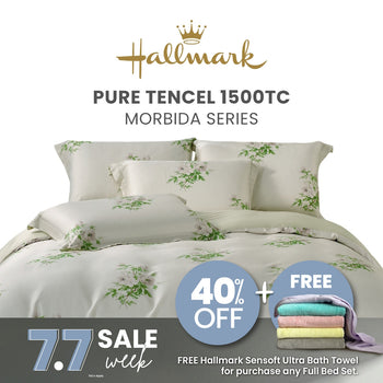 Hallmark Morbida Pure Tencel 1500TC Print Bed Linen - Floral Green