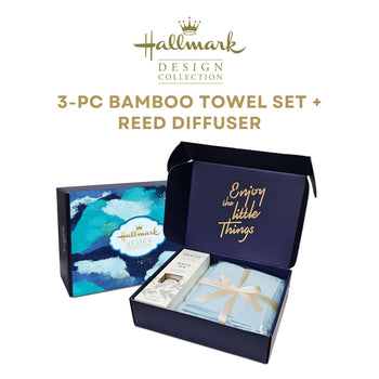 Hallmark Bamboo 3-pc Towel Gift Set + Reed Diffuser