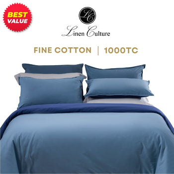 Linen Culture Blue Fine Cotton Bed Linen Series 