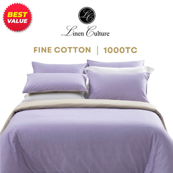 Linen Culture Fine Cotton Prints Bed Linen with Polka Purple Designs