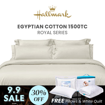 Hallmark Royal Egyptian Cotton 1500TC Laced/Emb - Beige