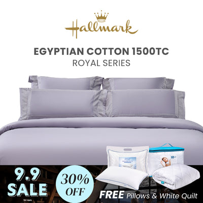 Hallmark Royal Egyptian Cotton 1500TC Laced/Emb - Purple