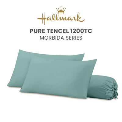 Hallmark Morbida Pure Tencel 1200TC Plain Pillow Cases - 2 Per Pack / 3 Colors