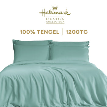 Hallmark Morbida Tencel Series Bed Linen – 100% Tencel, Turkish Blue