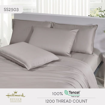 Pure Tencel Bed Sheet – 1200TC – Purple Grey