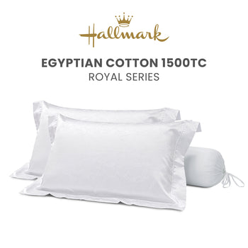 Hallmark Royal Egyptian Cotton 1500TC Italian Mercerized Design Pillowcases & Bolster cases