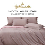 Hallmark Classix Lyocell 1200TC Plain Full Set Bed Linen - Lavender