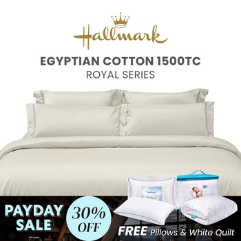 Hallmark Royal Egyptian Cotton 1500TC Laced/Emb - Beige