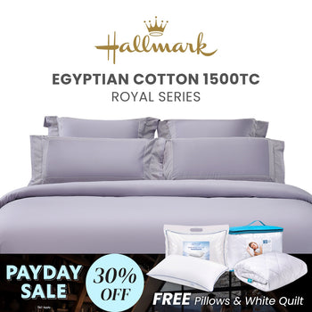 Hallmark Royal Egyptian Cotton 1500TC Laced/Emb - Purple