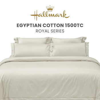 Hallmark Royal Egyptian Cotton 1500TC Laced/Emb - Beige