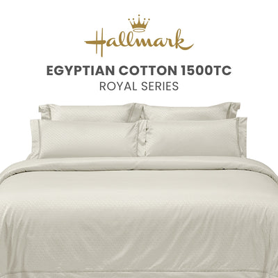 Hallmark Royal Egyptian Cotton 1500TC Laced/Emb - Beige