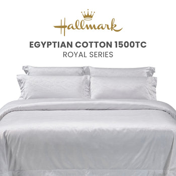 Hallmark Royal Egyptian Cotton 1500TC Laced/Emb - White