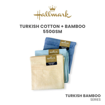 Hallmark Bamboo Cotton Turkish Jacquard Border Towel