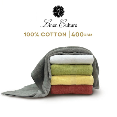 Linen Culture Pure Cotton Bath Towel - Soft and Absorbent