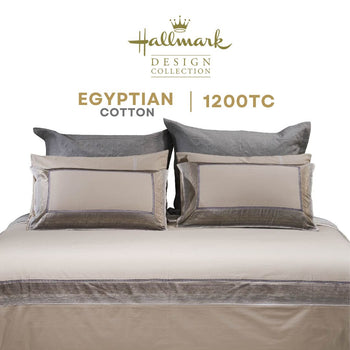 Hallmark Royal Italian Design Bed Sheet - Khaki Color