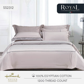 Royal Egyptian Cotton Bed Sheet - 1200TC - Beige